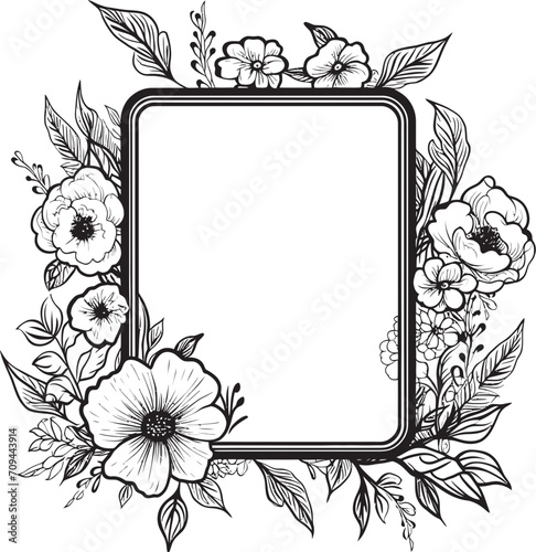 Whimsical Noir Capturing Playful Elegance in Doodle Decorative Frame Vector Black Logo Symbol Abstract Ambiance Unveiling the Essence of Doodle Decorative Frame Vector Black Logo Design Icon