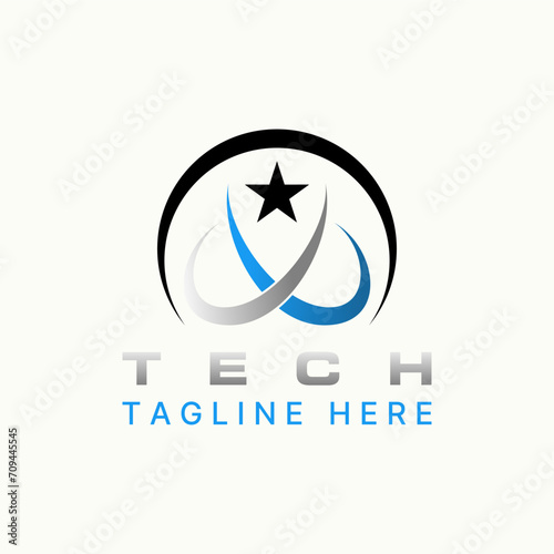 Logo design graphic concept creative abstract premium vector stock unique two swoosh line crescent initial X font Related to monogram star sign symbol