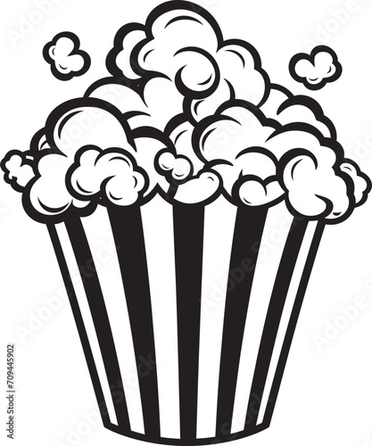 Culinary Couture Sleek Vector Symbol for Gourmet Popcorn in Black Elderly Undead Vector Black Logo Design Symbolizing a Scary Zombie Man