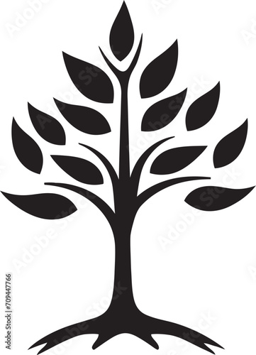 Arbor Affection Sleek Black Icon Signifying Tree Plantation  © BABBAN