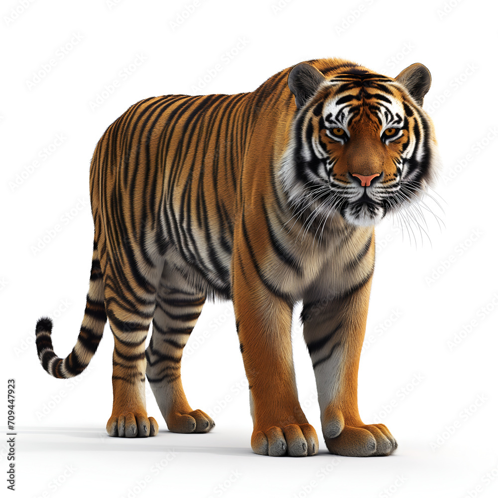 Fototapeta premium tiger isolated on white background