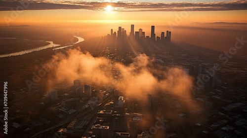 A birds eye view reveals the suffocating blanket of heat hanging over the city, bringing life to a standstill. photo