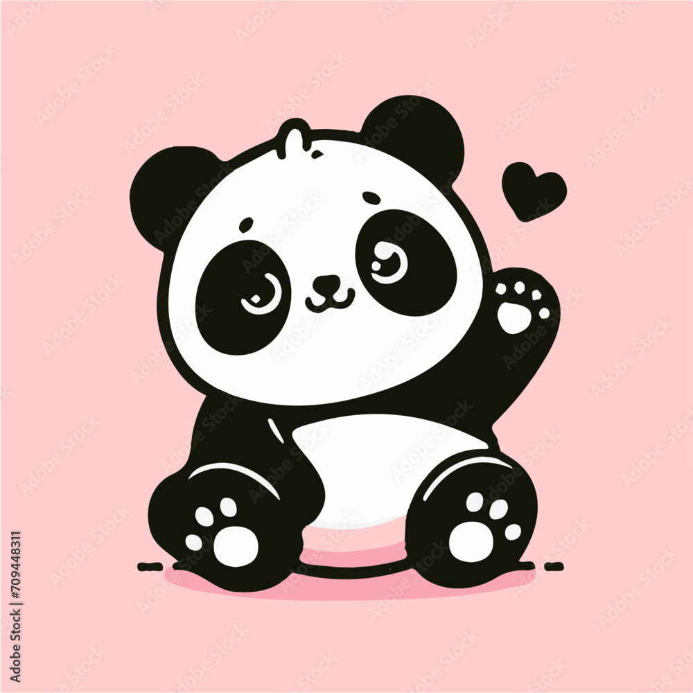 Panda cute illustration Panda cute illustration