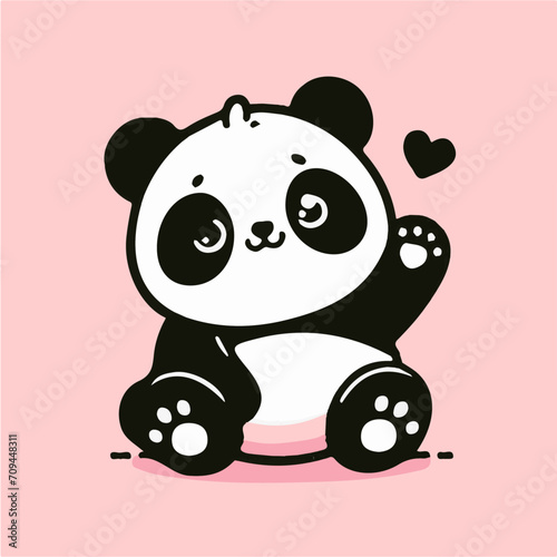 Fototapeta Naklejka Na Ścianę i Meble -  Panda cute illustration 