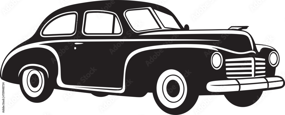 Classic Cruisers Timeless Vintage Car Vector Black Logo Design 