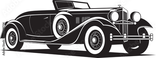 Era Defining Icons Vintage Car Vector Black Logo Elegance  © BABBAN