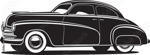 Old World Drive Dynamic Black Logo with Vintage Car Symbol 