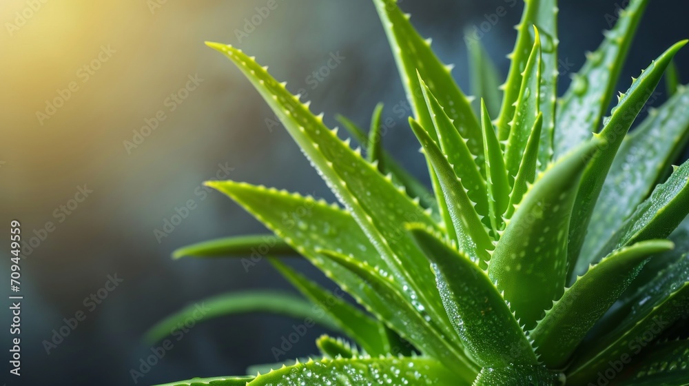 Aloe Vera, fresh leaf of Aloe Vera in farm garden with a natural background sun light and bokeh nature green Aloe Vera, fresh leaf of Aloe Vera in farm garden with a natural background sun light and bokeh nature green
