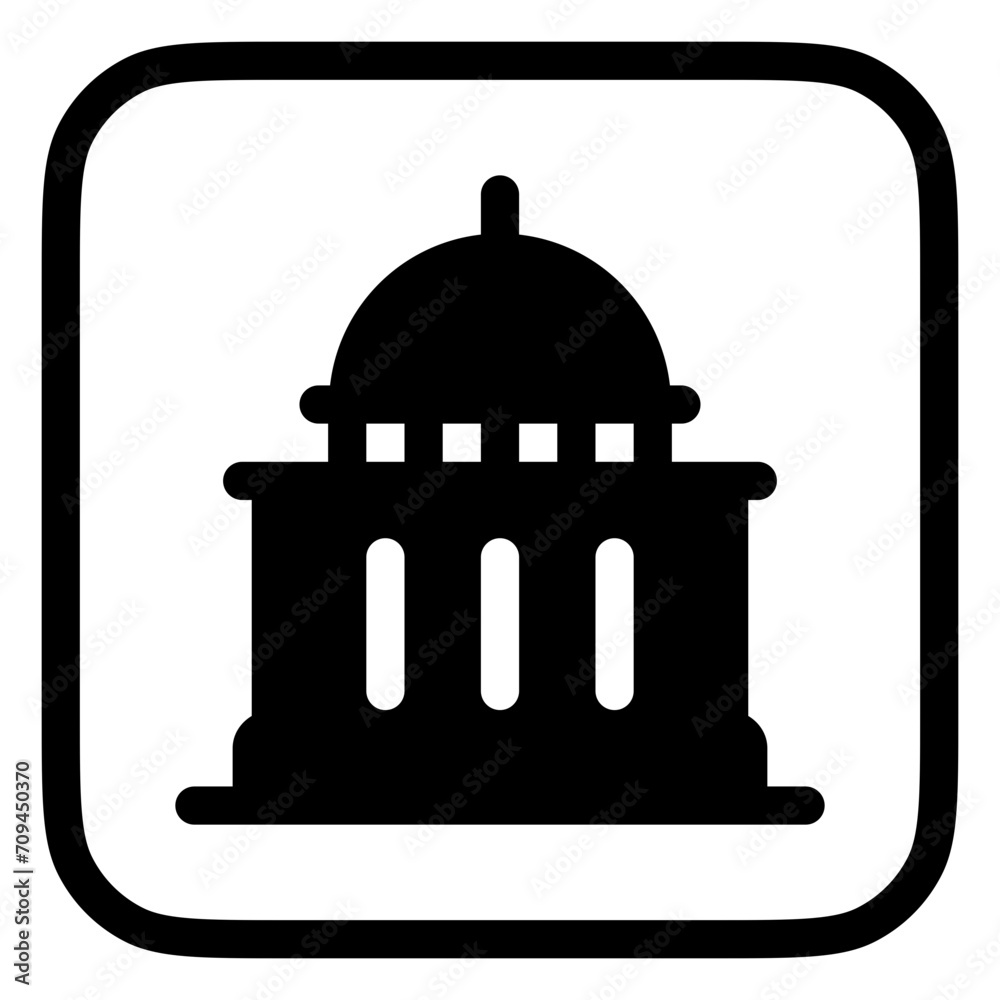 Editable government, capitol, political building vector icon. Part of a big icon set family. Perfect for web and app interfaces, presentations, infographics, etc