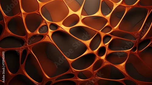 abstract cellular network in vibrant orange. perfect for modern biotech backgrounds  scientific illustrations  and creative graphic design