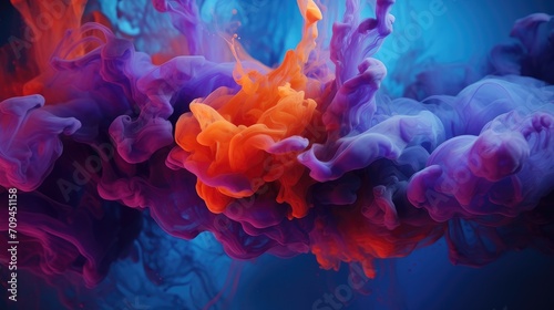 vibrant fluid artistry with cerulean, lavender, and tangerine hues. high-quality image for modern decor, graphic arts, and digital wallpapers