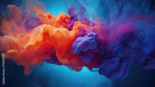 vibrant fluid artistry with cerulean, lavender, and tangerine hues. high-quality image for modern decor, graphic arts, and digital wallpapers © StraSyP BG