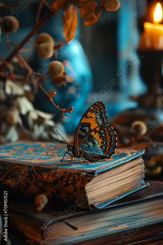 Old Books and Butterfly © LadyAI