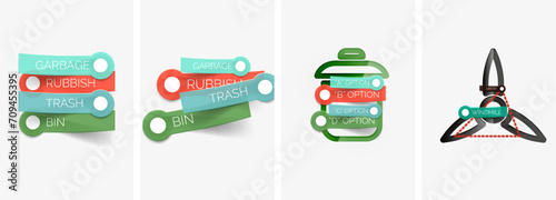 Set of infographics with line design icons. Vector illustration For Wallpaper, Banner, Background, Card, Book Illustration, landing page