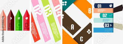 Set of infographic lines poster backgrounds. Vector illustration For Wallpaper, Banner, Background, Card, Book Illustration, landing page