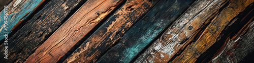Textured Painted Wooden Planks
