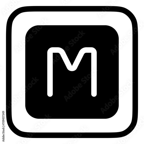 Editable camera manual mode, M letter vector icon. Part of a big icon set family. Perfect for web and app interfaces, presentations, infographics, etc