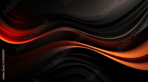 Dynamic waves of darkness  abstract black background for creative projects