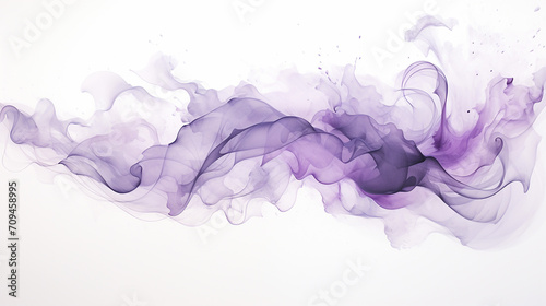 charcoal gray and lavender flowing artwork on white background