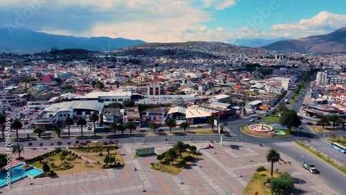 Forward View of city centre of Ibarra, Ecuador photo