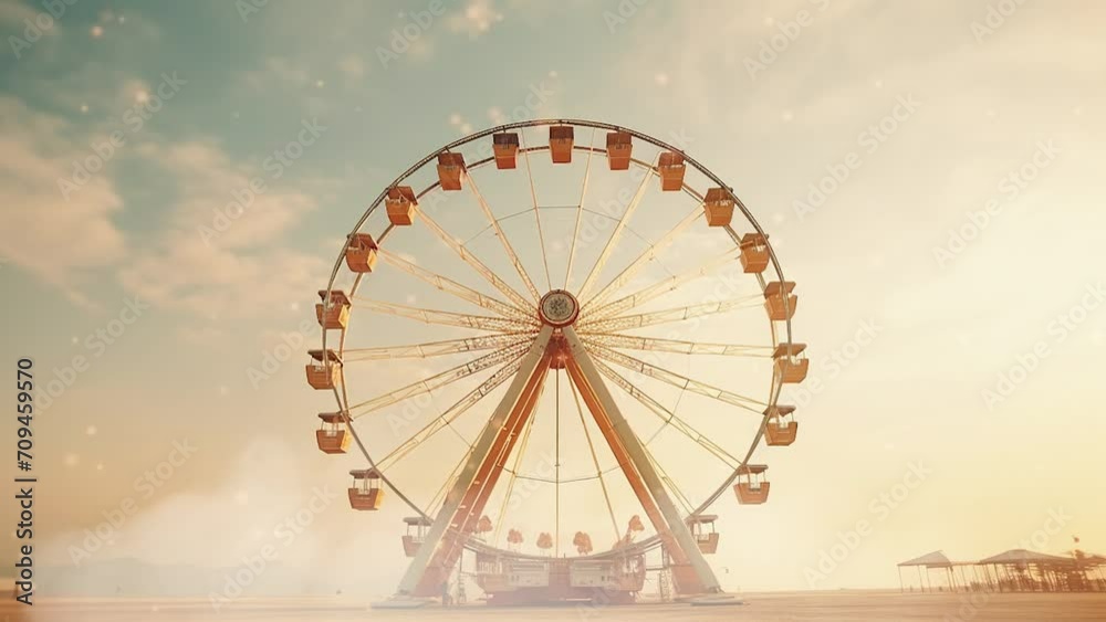 a Ferris wheel attractions in carnival day a Ferris wheel attractions in carnival day