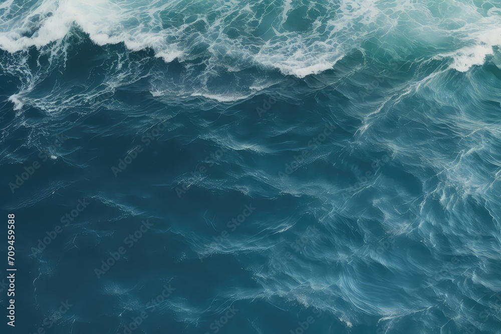 Aerial view of ocean waves, natural background