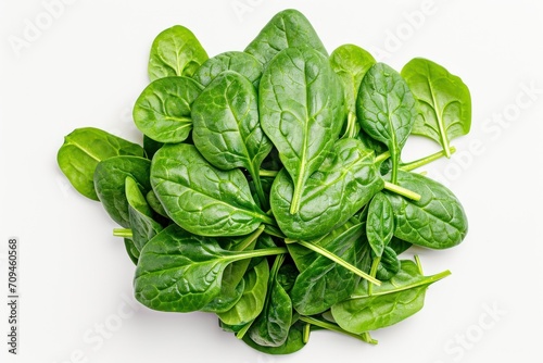 organic fresh vegetables,fresh baby spinach leaves on white backgroundl, 