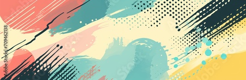 Colorful Abstract Comic Style Splash Art