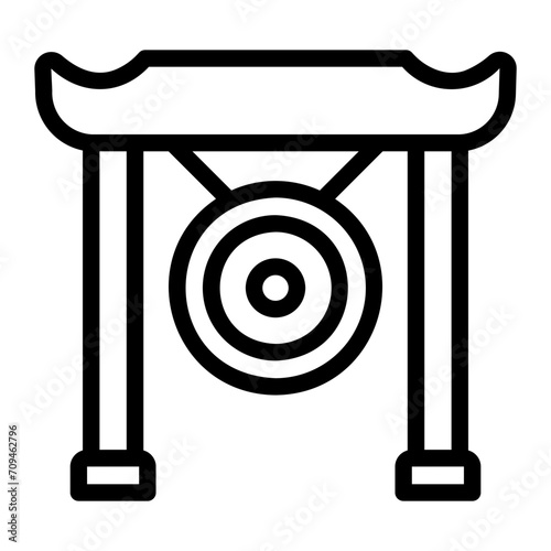 gong Line Icon