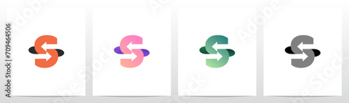 Exchange Opposite Arrow Letter Logo Design S