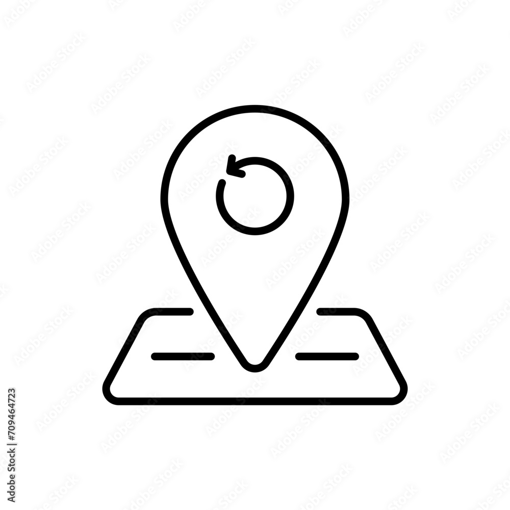 Location recovery outline icons, minimalist vector illustration ,simple transparent graphic element .Isolated on white background Location recovery outline icons, minimalist vector illustration ,simple transparent graphic element .Isolated on white background