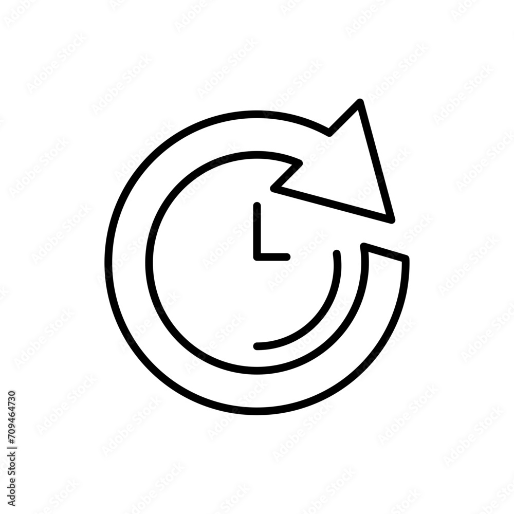 Time recovery outline icons, minimalist vector illustration ,simple transparent graphic element .Isolated on white background Time recovery outline icons, minimalist vector illustration ,simple transparent graphic element .Isolated on white background