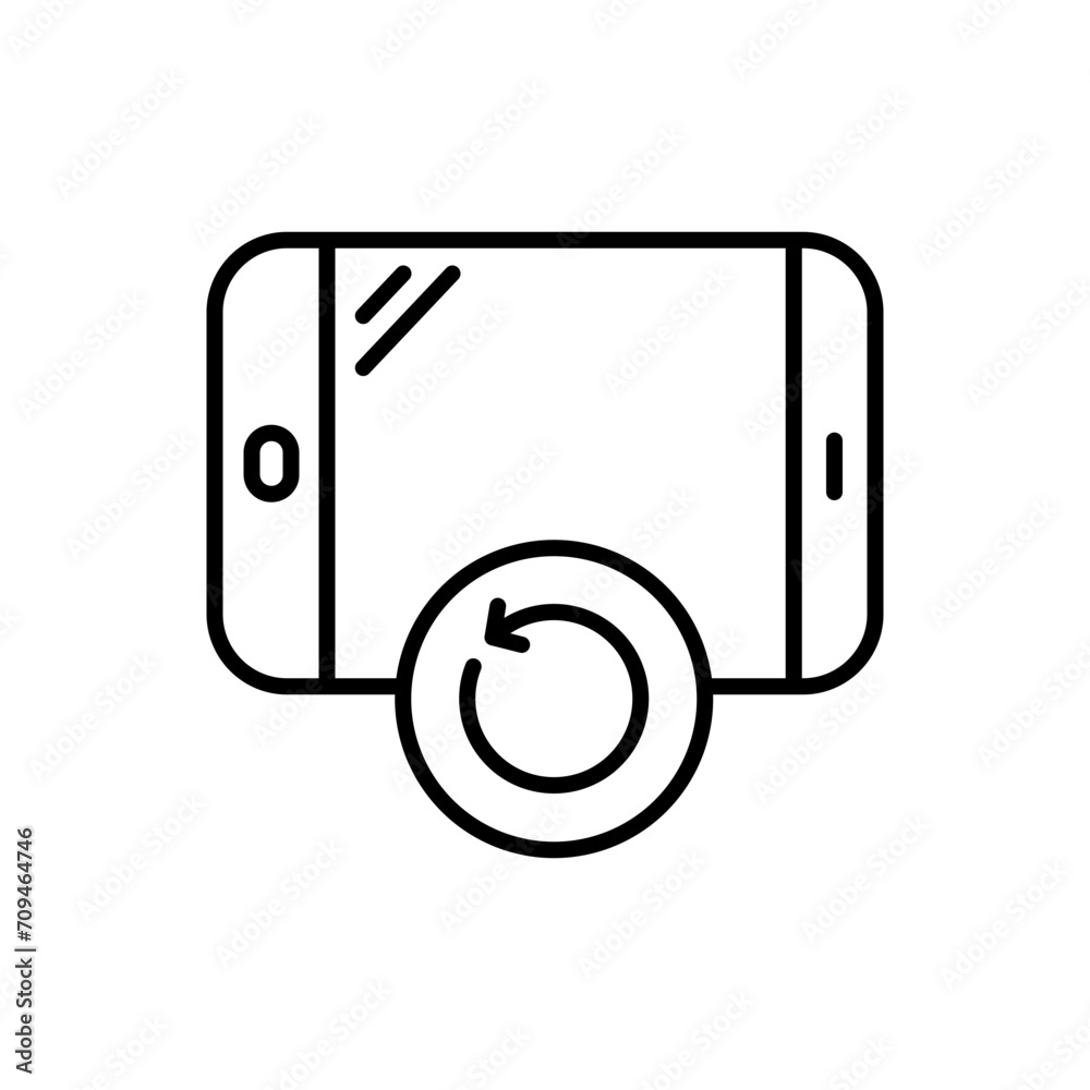 Mobile recovery outline icons, minimalist vector illustration ,simple transparent graphic element .Isolated on white background Mobile recovery outline icons, minimalist vector illustration ,simple transparent graphic element .Isolated on white background