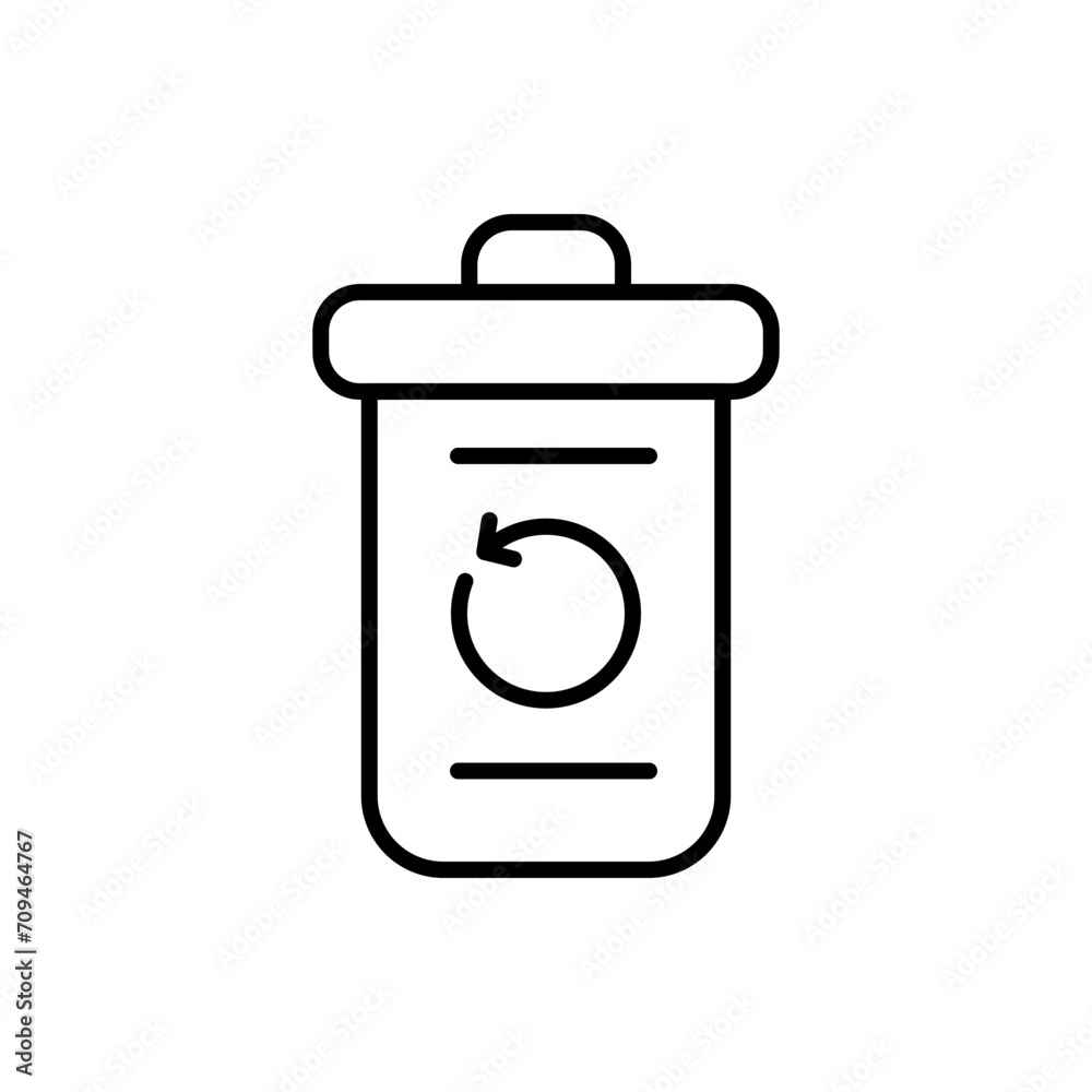 Trash recovery outline icons, minimalist vector illustration ,simple transparent graphic element .Isolated on white background Trash recovery outline icons, minimalist vector illustration ,simple transparent graphic element .Isolated on white background