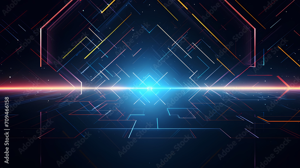 Obraz premium Future technology lines background, abstract future technology background