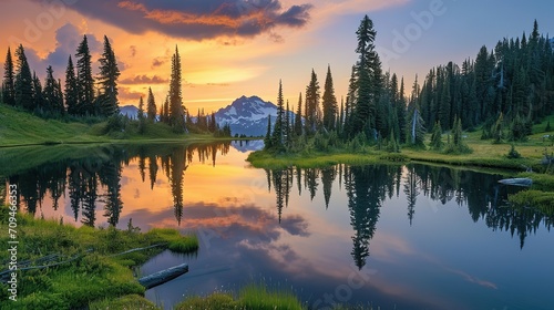 Tipsoo lake sunset © Ahmad-Muslimin