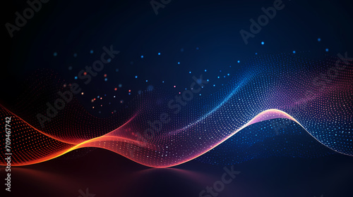 Abstract line art background, technological background