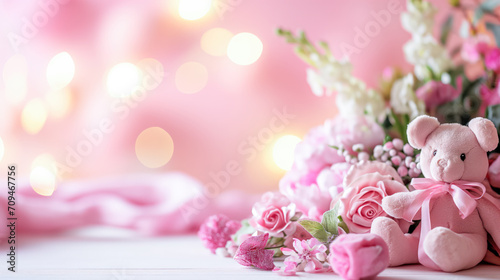 Welcome Baby Girl Abstract Background