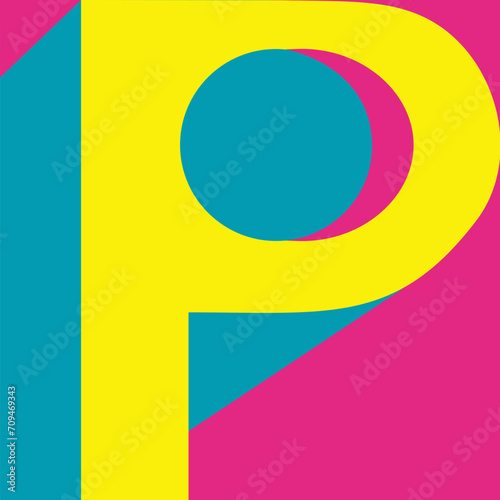 Free Download Pop Art Colorful Letter P - GFXLoad