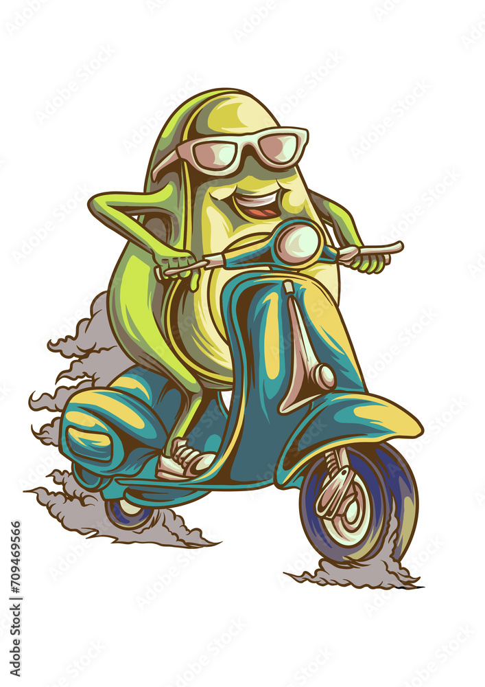 Fototapeta premium scooter avocado