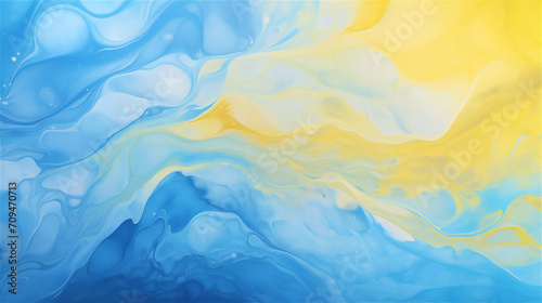 Ocean's Embrace: blue and yellow marble pattern background 