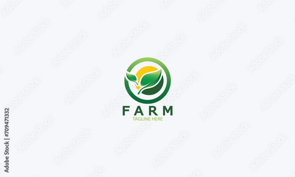 agriculture and natural farm logo design vector template