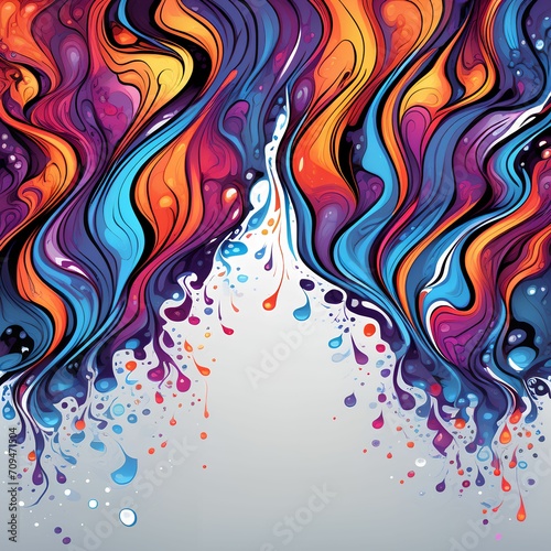 Abstract colorful background with dynamic waves. Vector illustration. 