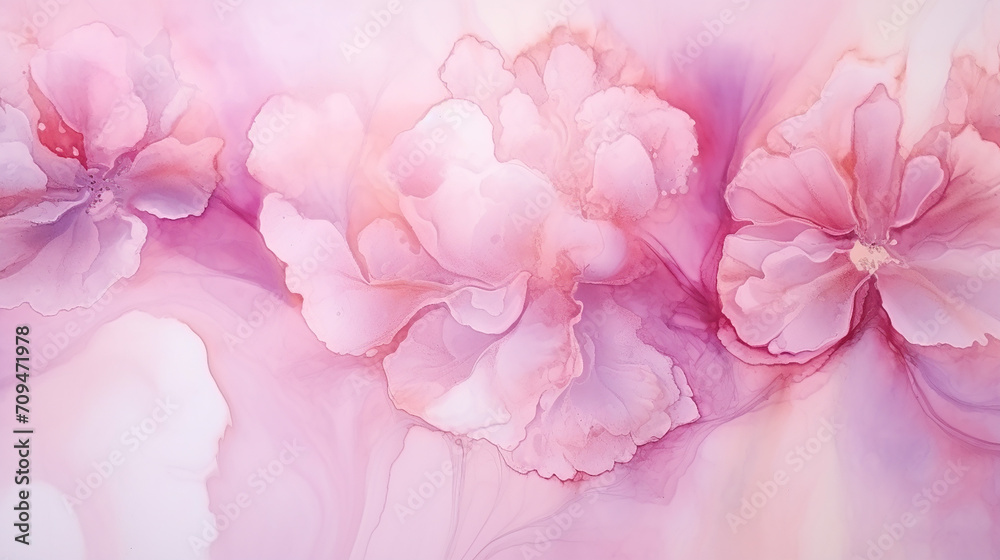 floral painting, can be used as a trendy background for wallpapers, posters, cards, invitations, websites.