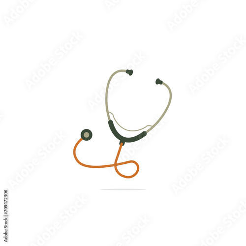 stethoscope isolated icon on white background