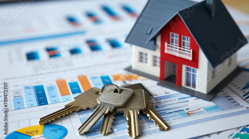 Homeownership Financial Planning with House Model and Keys photo
