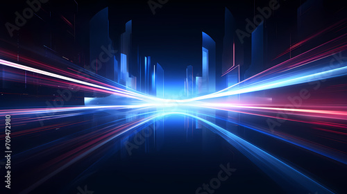 Technology abstract line background and light effect  technology-sense background material