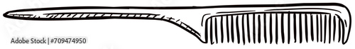 comb hair handdrawn illustration