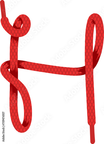Shoelace Knot Letter H