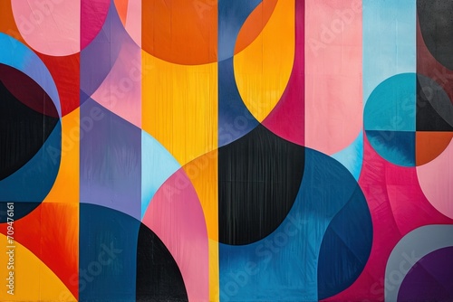 Abstract bold colors with dynamic shapes. Great as wallpaper pattern.